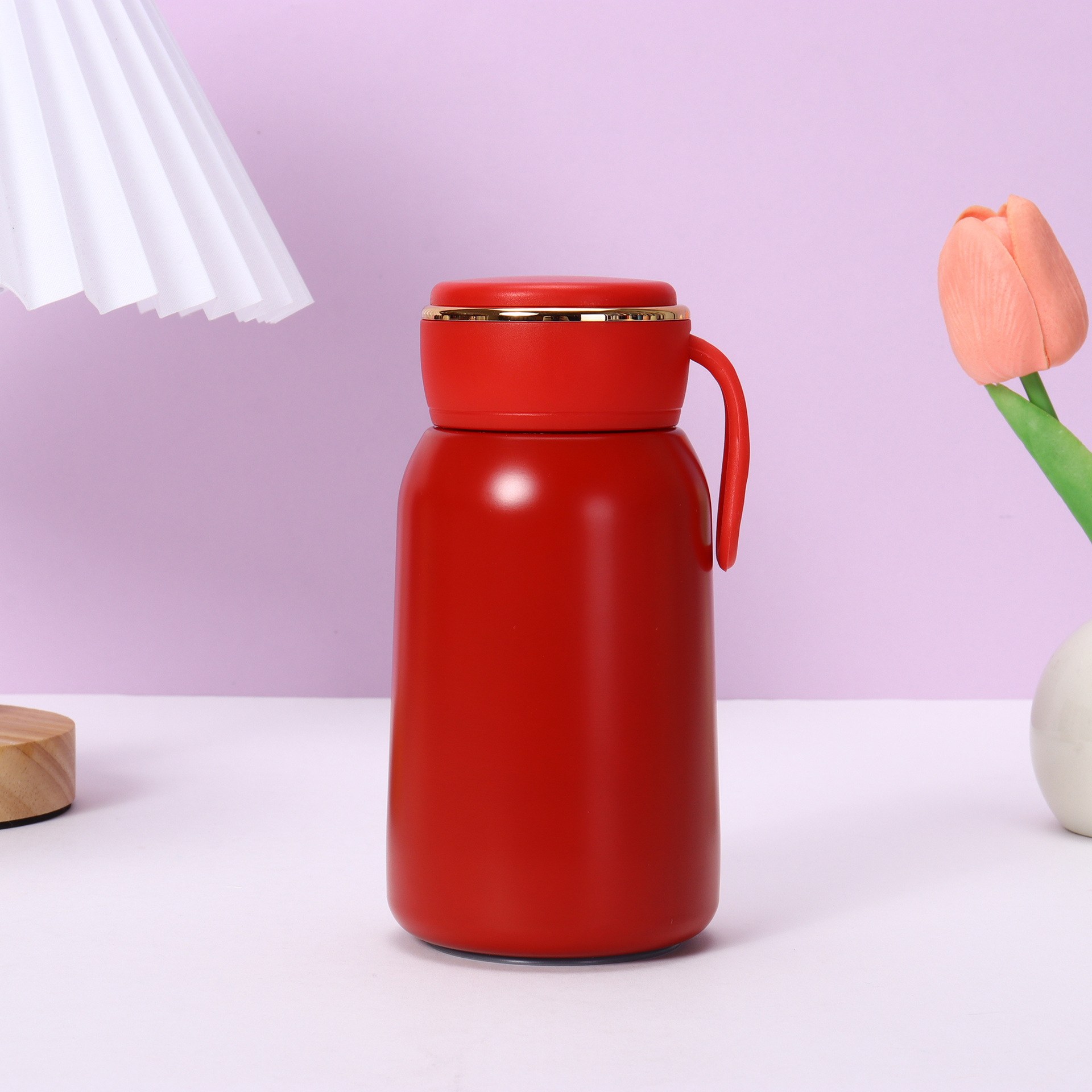 New 304 stainless steel insulated cup, high appearance level, portable and compact, girls' water cup, drawstring pocket cup, portable cup, hand-held cup Specification image