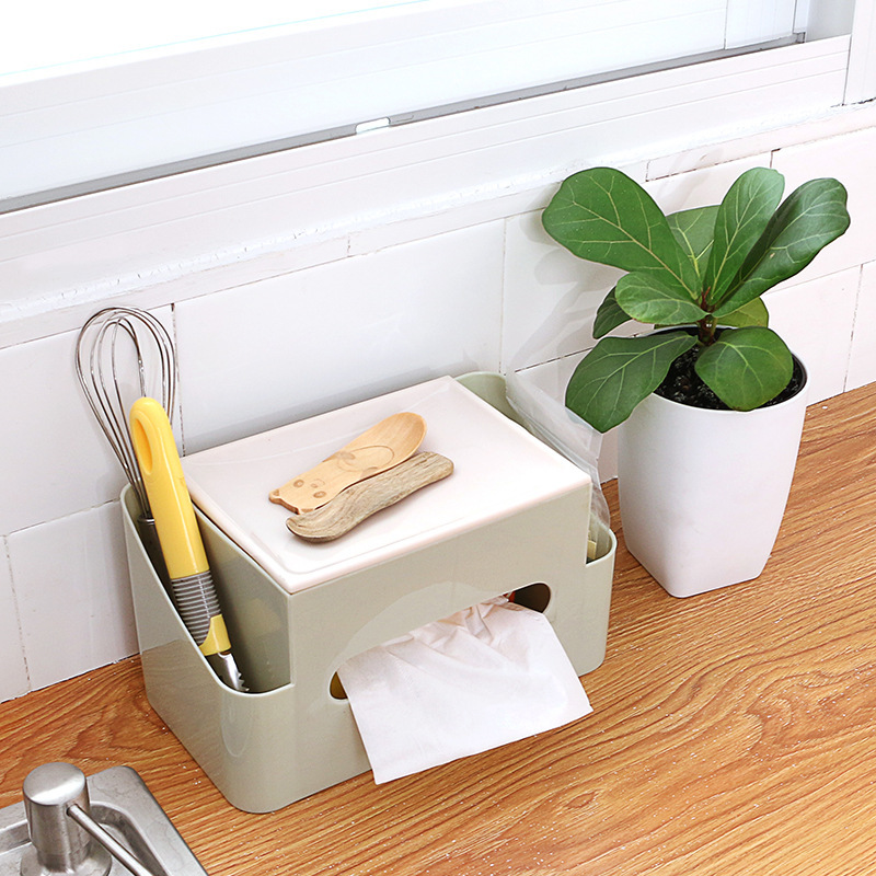 J52-3730 Desktop Tissue box, Toilet tissue box, Wall-mounted storage box, plastic storage box