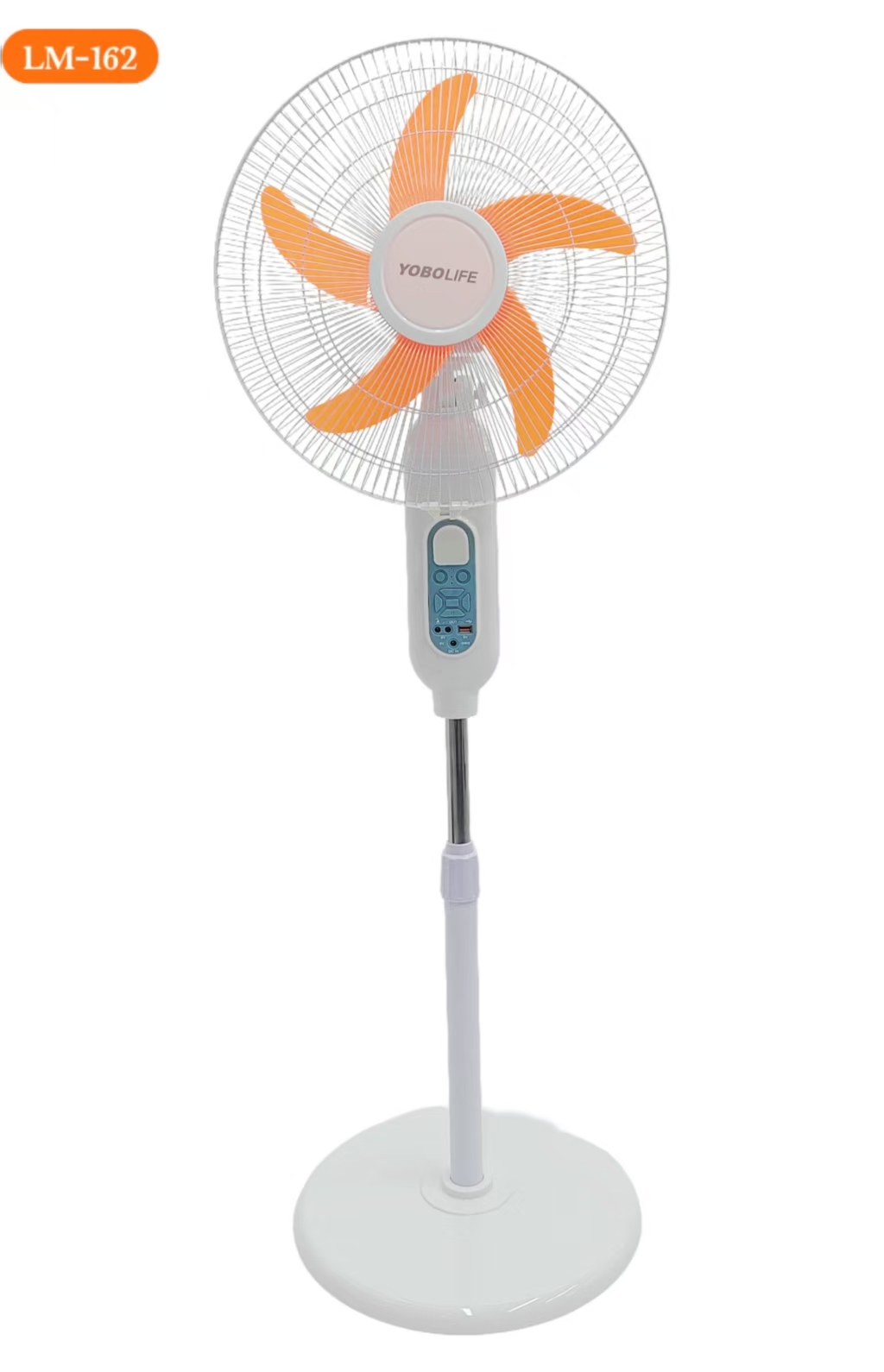 YOBOLIFE LM-162 ventilador solar ventilador eléctrico doméstico con batería de litio incorporada ventilador de emergencia Specification image