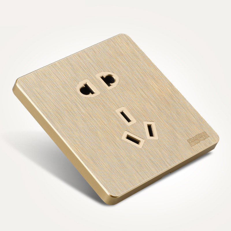 英式金色插座，黑插墙插墙壁插座