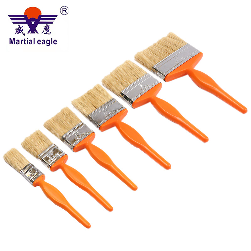 黄色塑料柄刷 油漆刷   丝刷  猪毛刷1