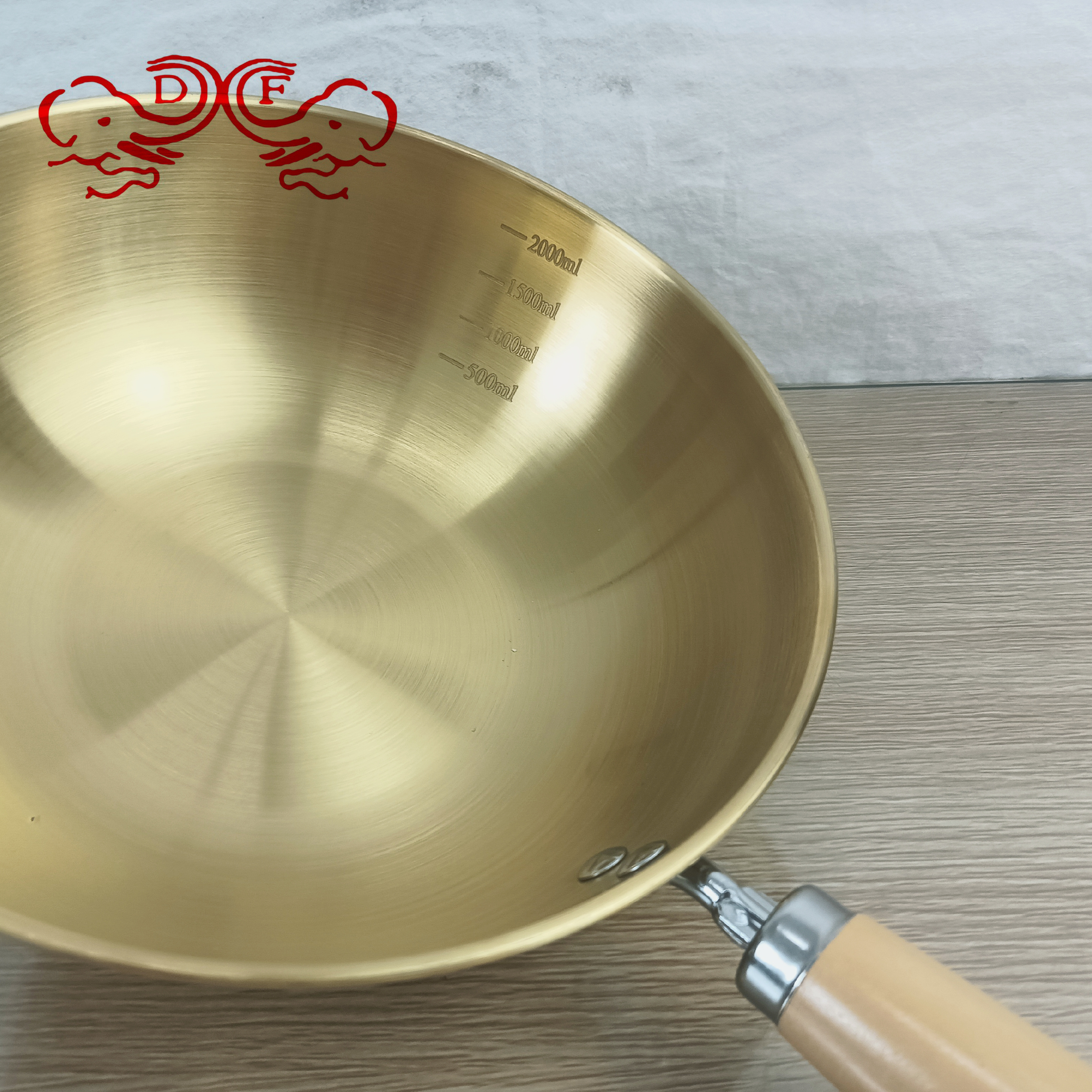 DF99893 stainless steel thickened wooden handle snow flat pot, instant noodle pot, mixed vegetable and side food pot, cooking pot, milk pot, soup pot, DF TRADINGHOUSE Specification image