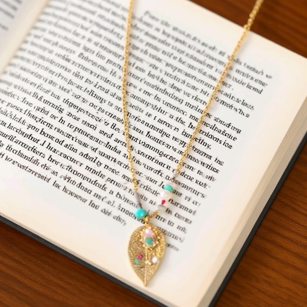 A versatile and fashionable women's necklace, leaf necklace, popular in Europe and America, natural real leaf collarbone necklace, handcrafted exquisite accessory Application Scenario