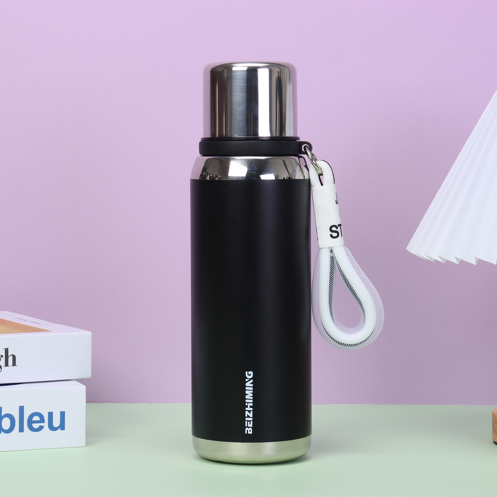 Portable water cup, vacuum stainless steel insulated cup, portable and fashionable sports water bottle pic 8