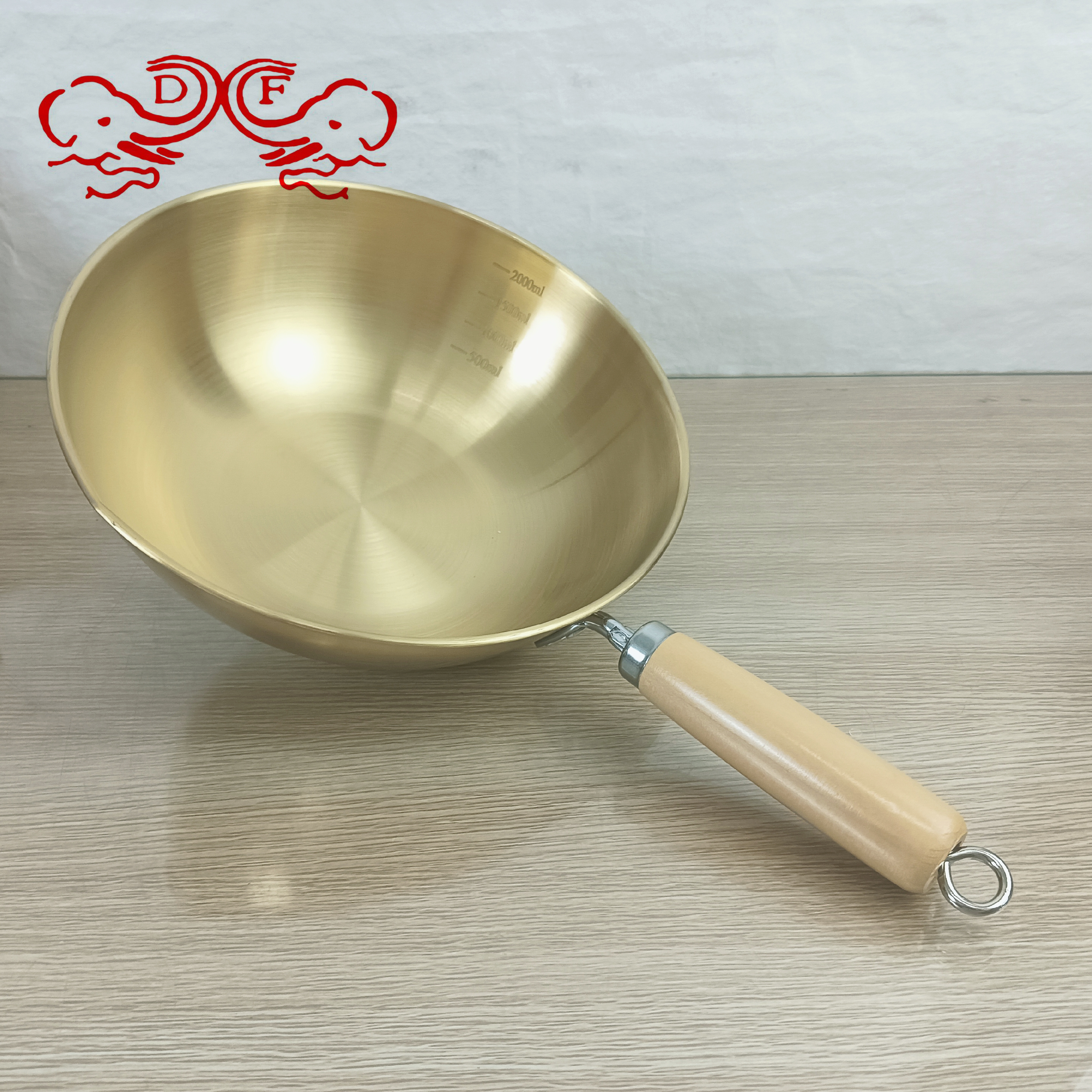 DF99893 stainless steel thickened wooden handle snow flat pot, instant noodle pot, mixed vegetable and side food pot, cooking pot, milk pot, soup pot, DF TRADINGHOUSE details Picture