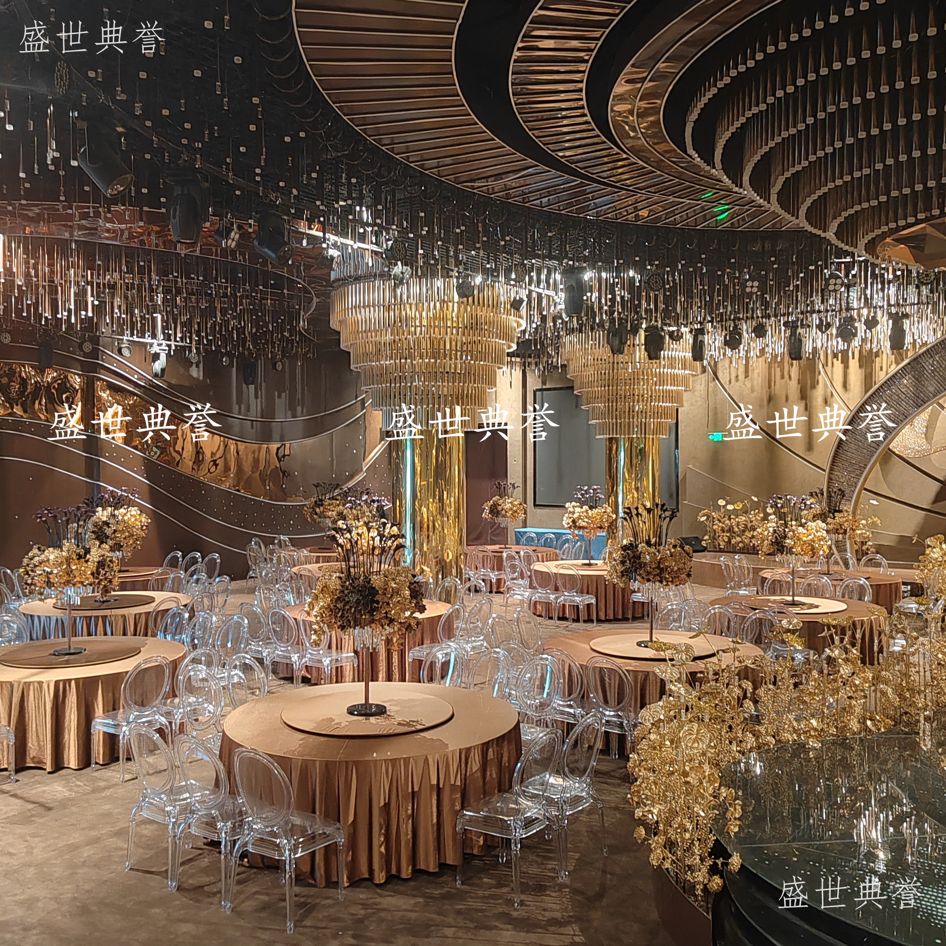 杭州度假酒店戶外婚禮桌椅國際飯店主題婚宴水晶椅新款亞克力餐椅