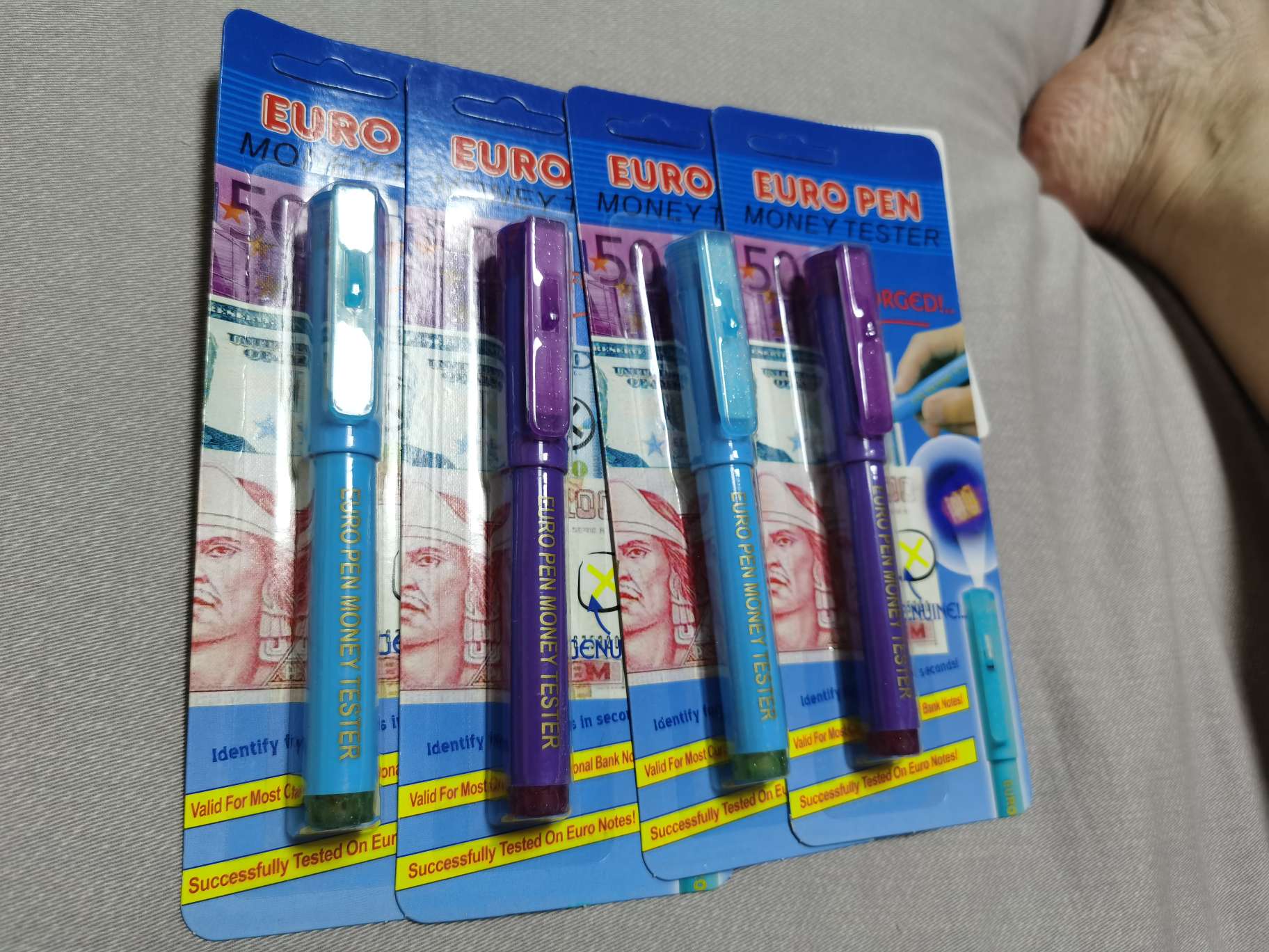 荧光笔带灯验钞笔水性笔辨别真假钱欧元美金UV紫外线灯辨别验钞笔 点钞机验钞机数钞机详情图10