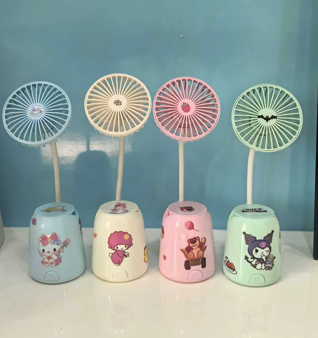 风扇吸尘器+笔筒+卷笔刀(DIY贴纸）