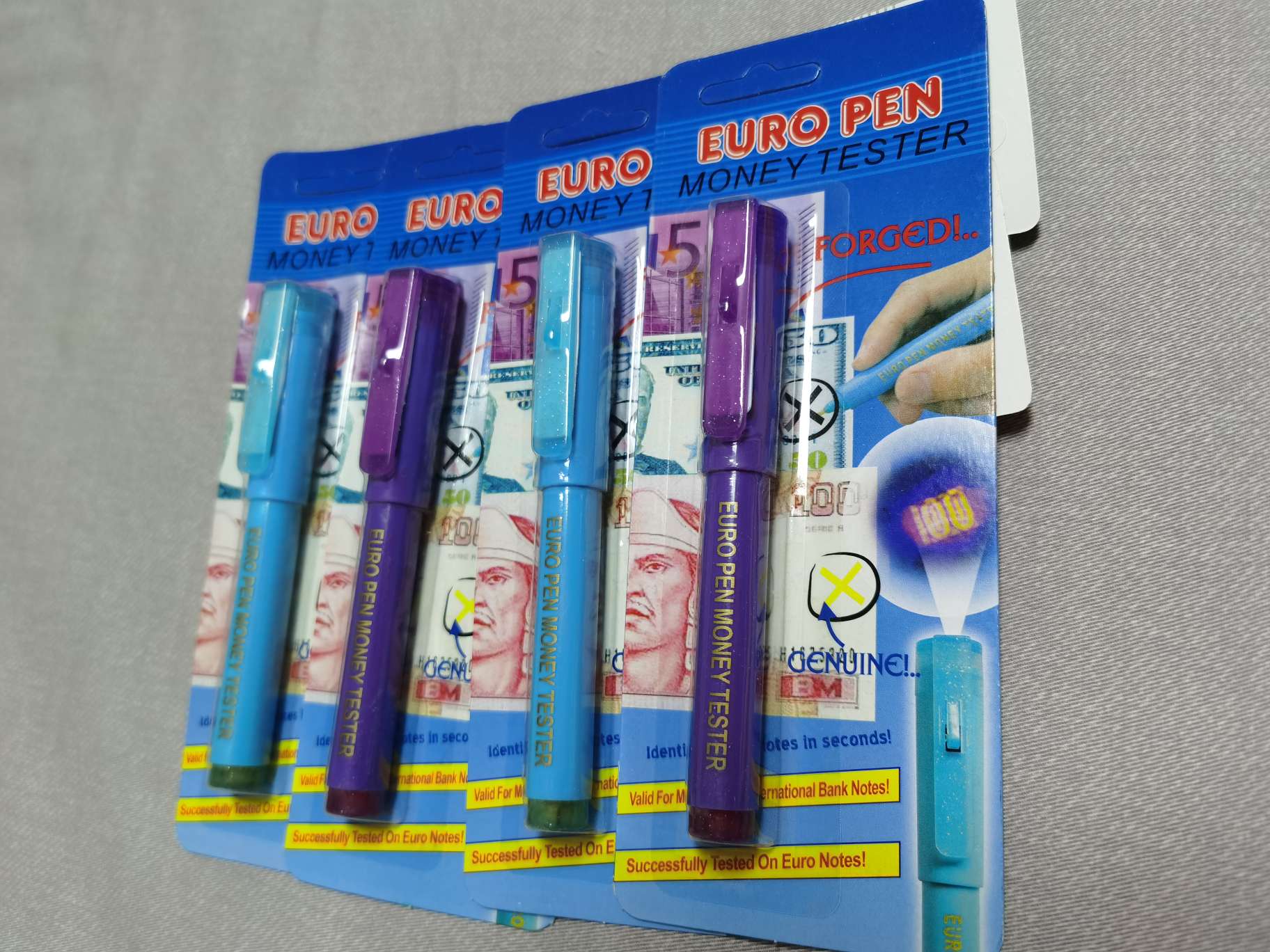荧光笔带灯验钞笔水性笔辨别真假钱欧元美金UV紫外线灯辨别验钞笔 点钞机验钞机数钞机