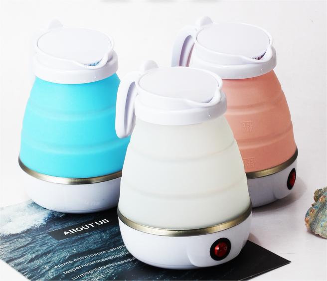 Mini folding kettle, silicone electric kettle, portable small outdoor travel kettle, extendable electric kettle Item Picture