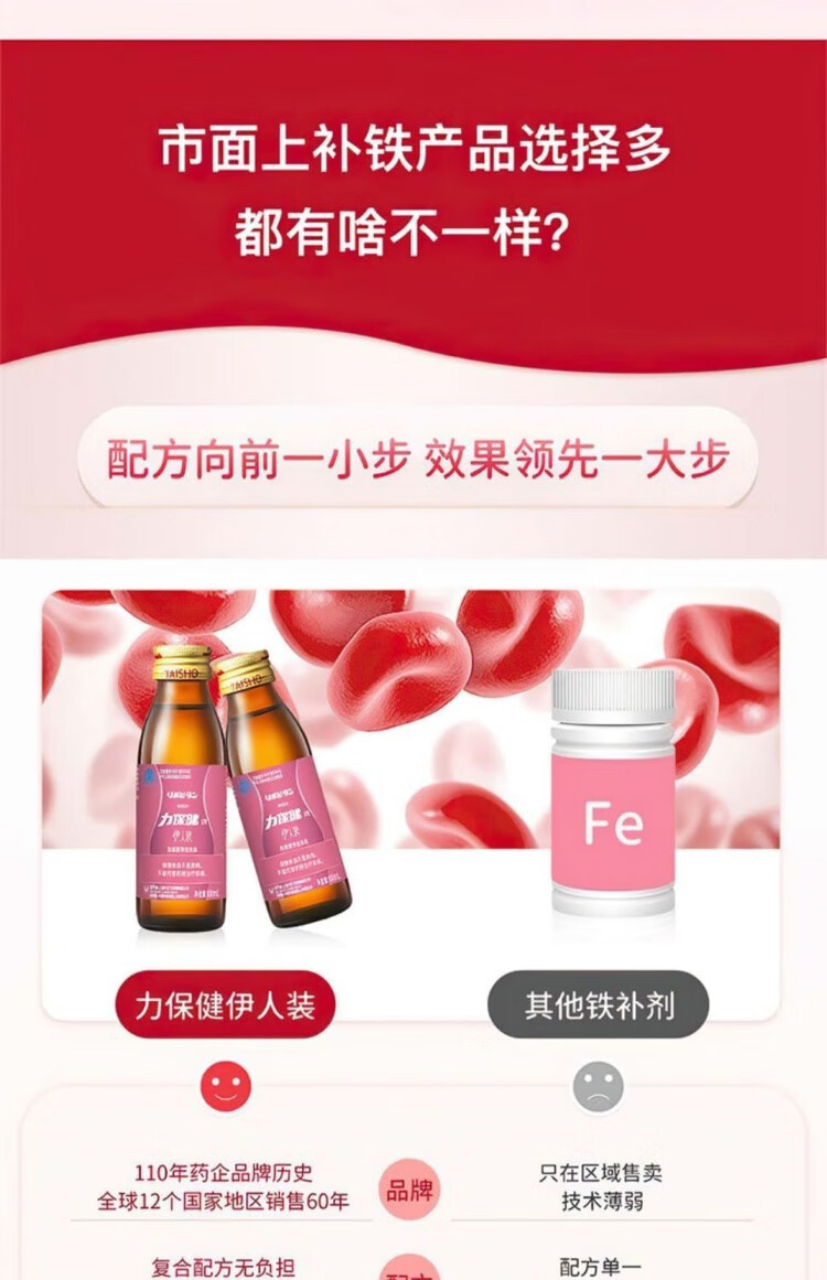 包邮批发力保健功能性饮料补充体能维生素牛磺酸伊人装100ml*10瓶详情24
