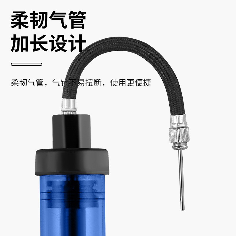 BG-1672 ball air pump, portable mini bicycle air pump, bicycle plastic air pump, household mountain bike, motorcycle bidirectional air pump, inflation pump details Picture