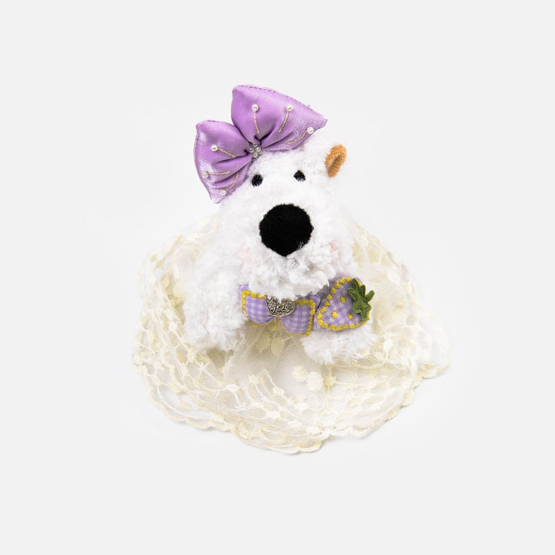 爆款西高地挂件卡通狗狗毛绒公仔创意穿搭包挂饰可爱玩偶娃娃礼