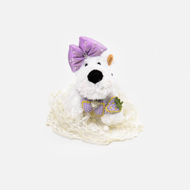 Best-selling West Highland pendant, cartoon dog plush toy, creative outfit bag, hanging decoration, cute doll gift details Picture