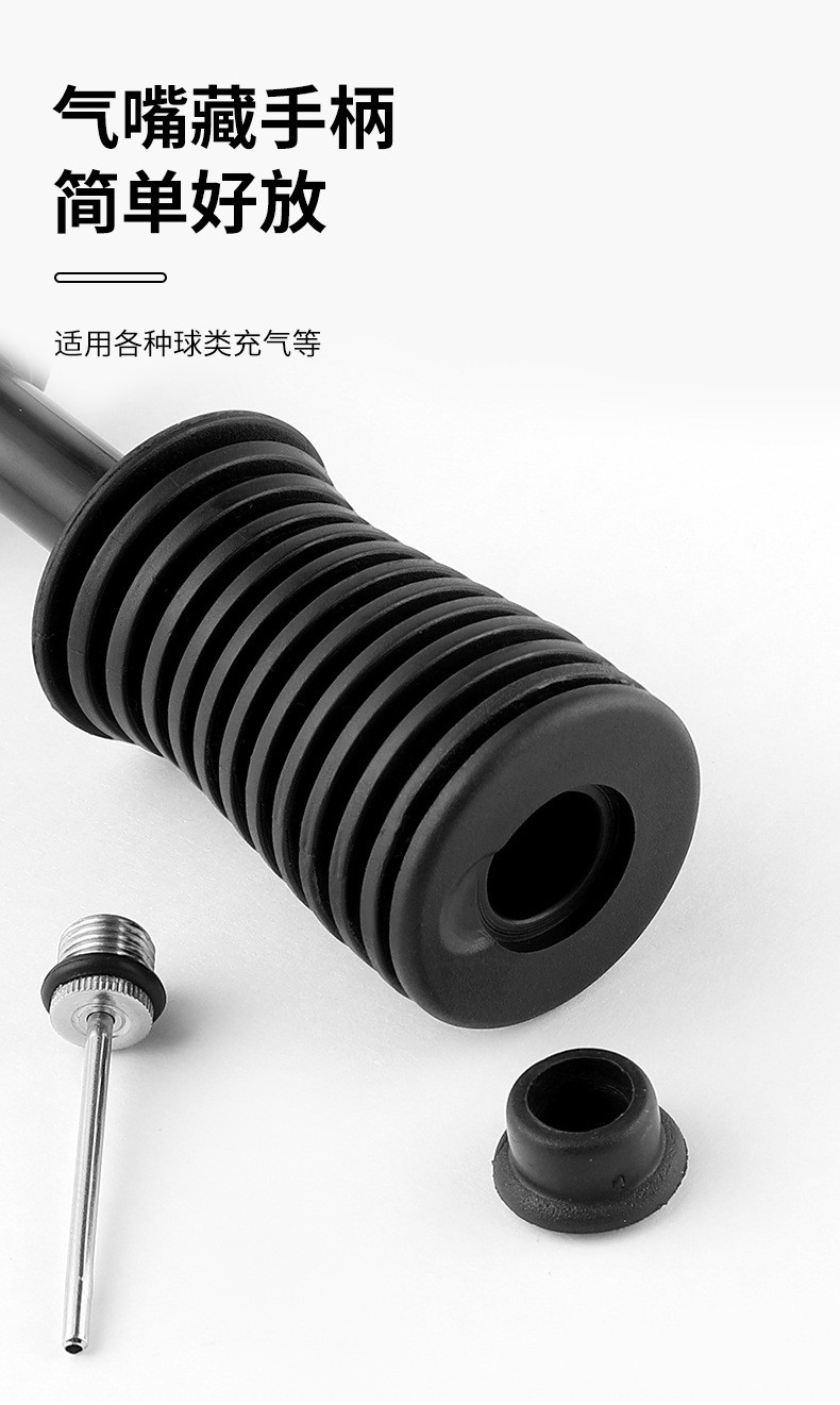 BG-1672 ball air pump, portable mini bicycle air pump, bicycle plastic air pump, household mountain bike, motorcycle bidirectional air pump, inflation pump pic 11