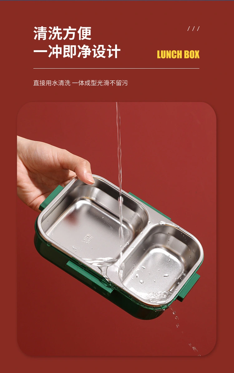 J35-7161 600ML Cartoon building Block Stainless Steel insulated Lunch box, special children's comparttioned lunch box for students to go to school detail image 6