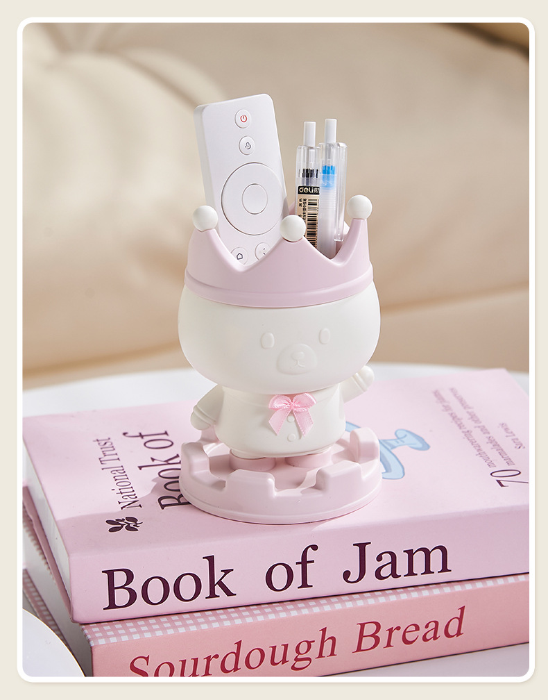 New product S81-387 Creative student dormitory desktop, popular crown pen holder, cute cartoon for students' birthdays detail image 2