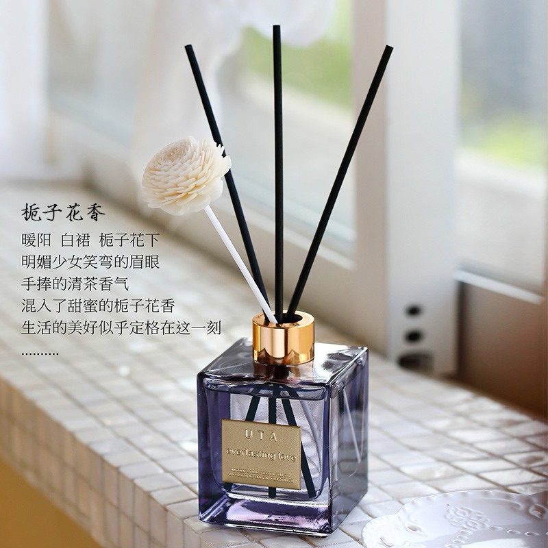 uta diffuser in different home settings - bedroom, bathroom, living room