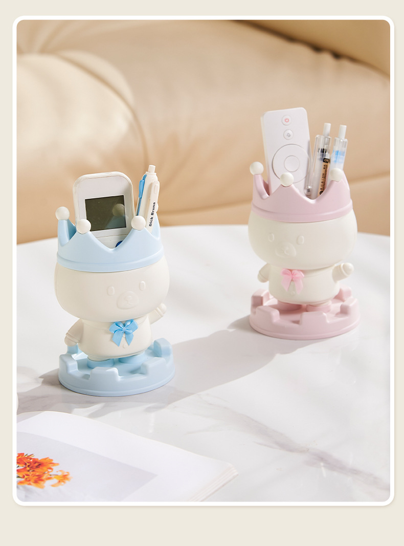 New product S81-387 Creative student dormitory desktop, popular crown pen holder, cute cartoon for students' birthdays detail image 11