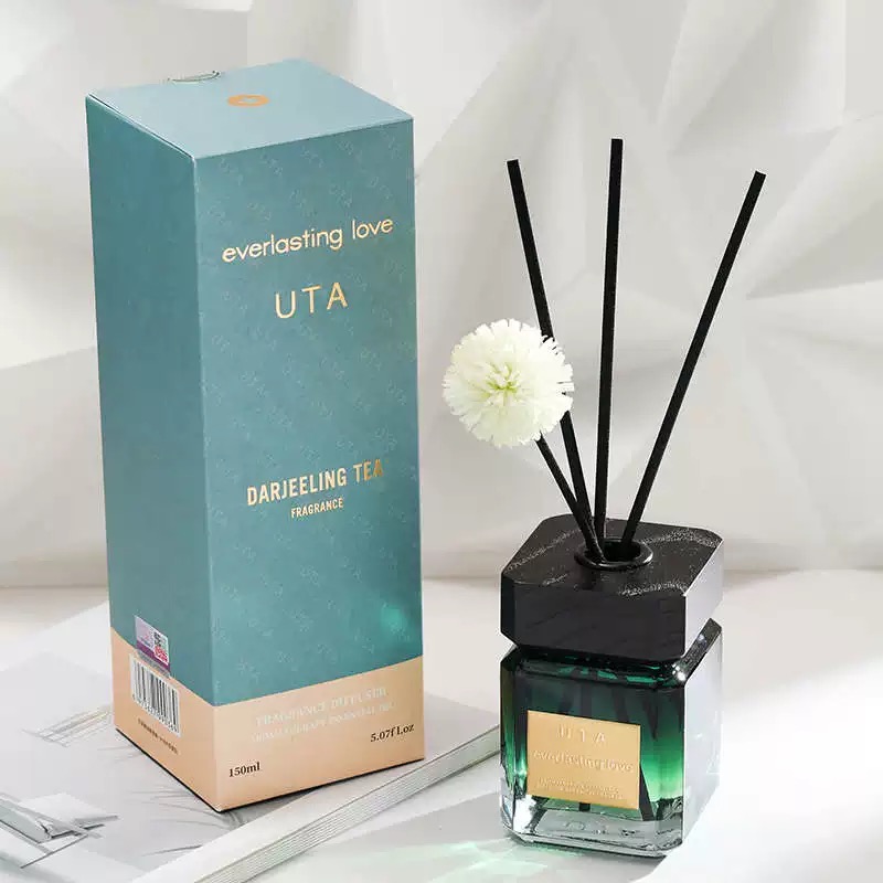 Utauta [Genuine] Aromatherapy Essential Oil For Bedroom And Bathroom Long-Lasting Fragrance, Natural Aromatherapy With A Wooden Cap Specification drawing