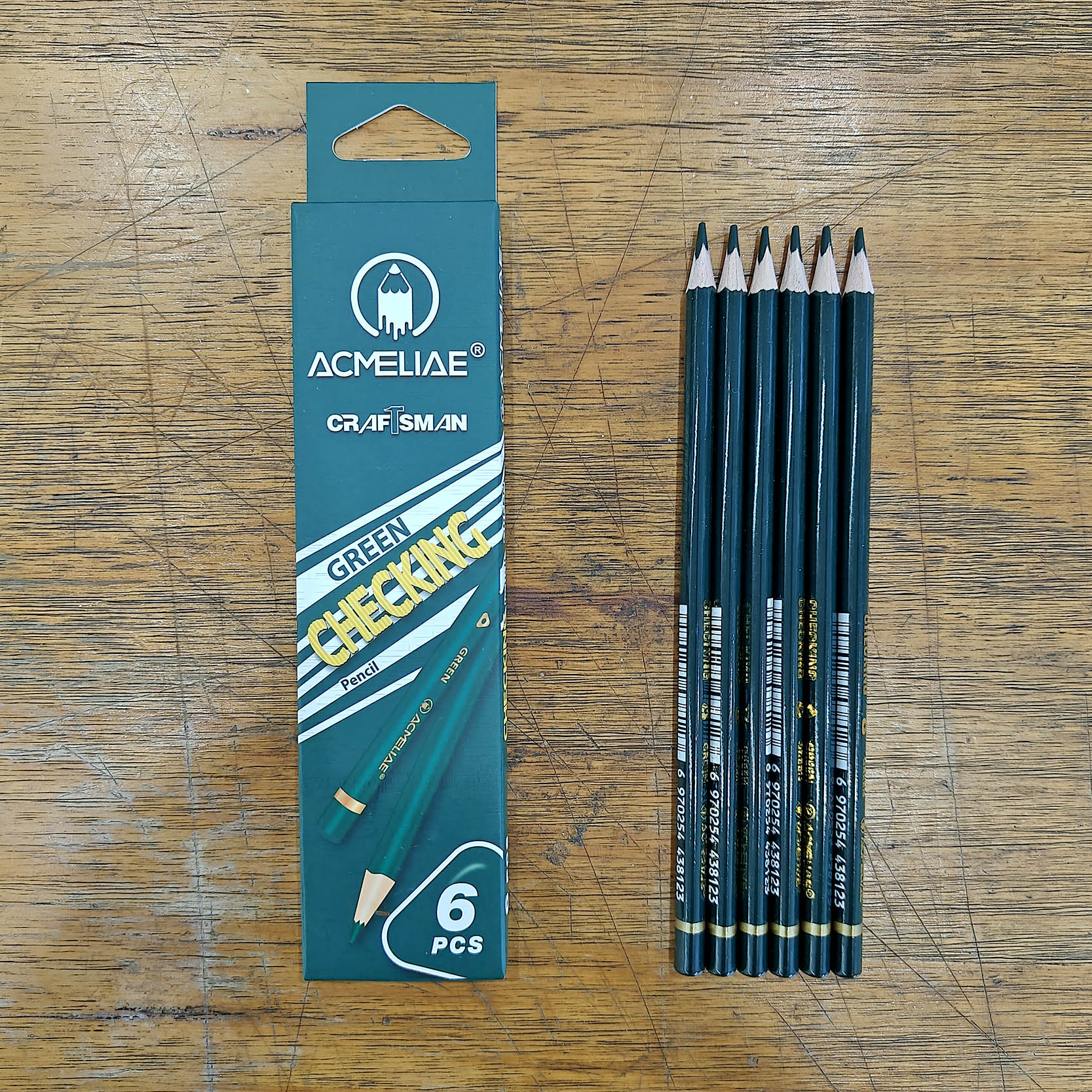 ACMELIAE CPG-06 6PCS Green Checking Pencil 详情1