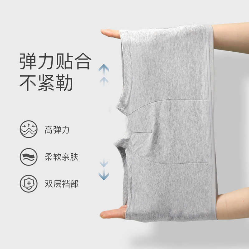 Wholesale men's disposable underwear without logo, non-pure cotton, business and travel flat-angle daily disposable shorts 445 details Picture