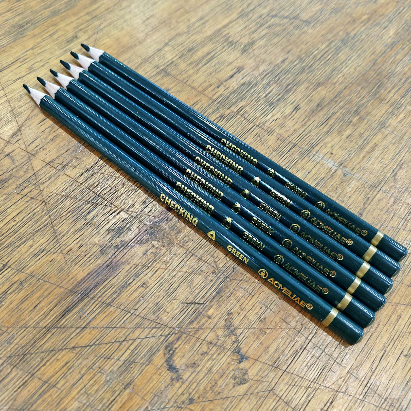 ACMELIAE CPG-06 6PCS Green Checking Pencil 详情2