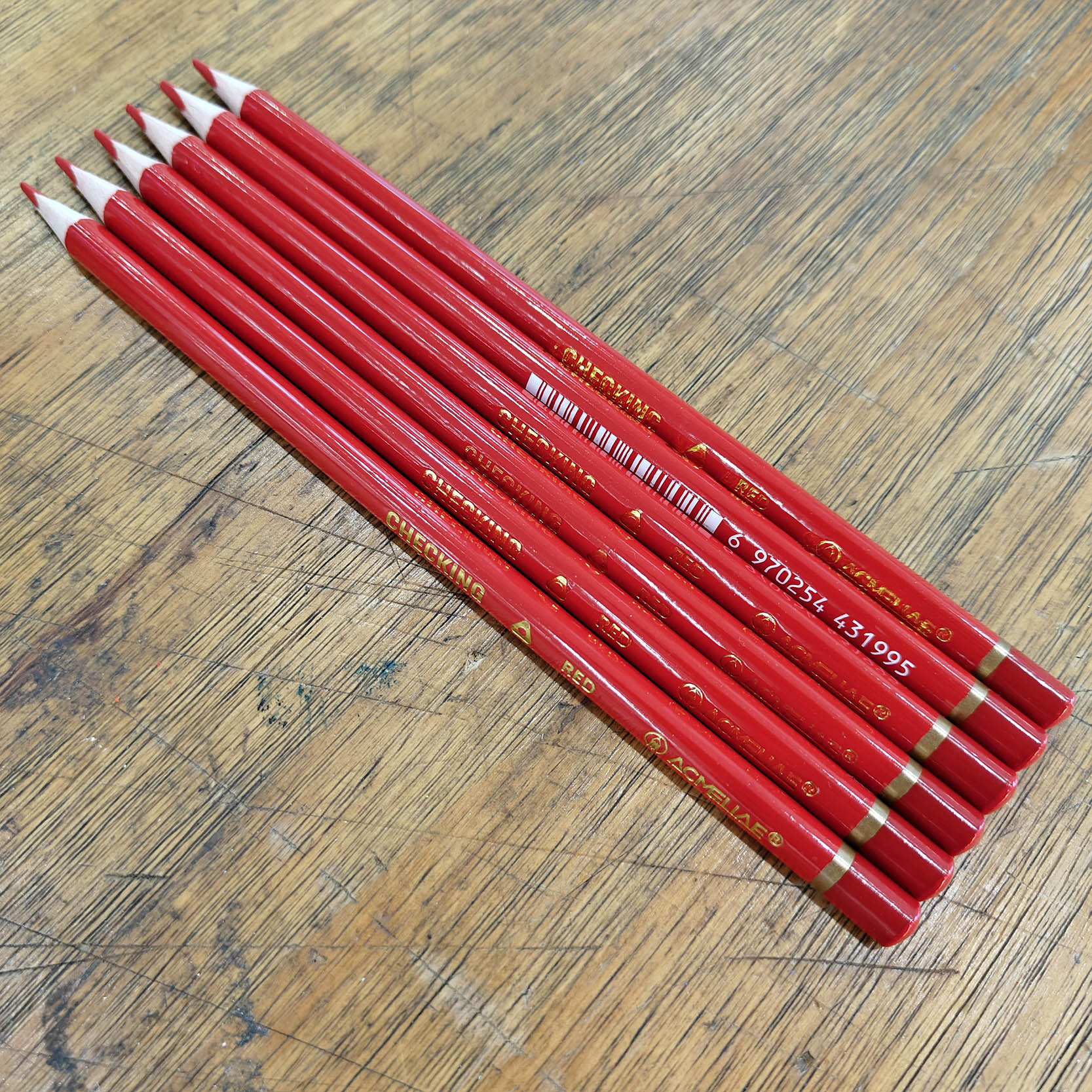 ACMELIAE CPR-06 6PCS Red Copy Pencil Checking Pencil details Picture