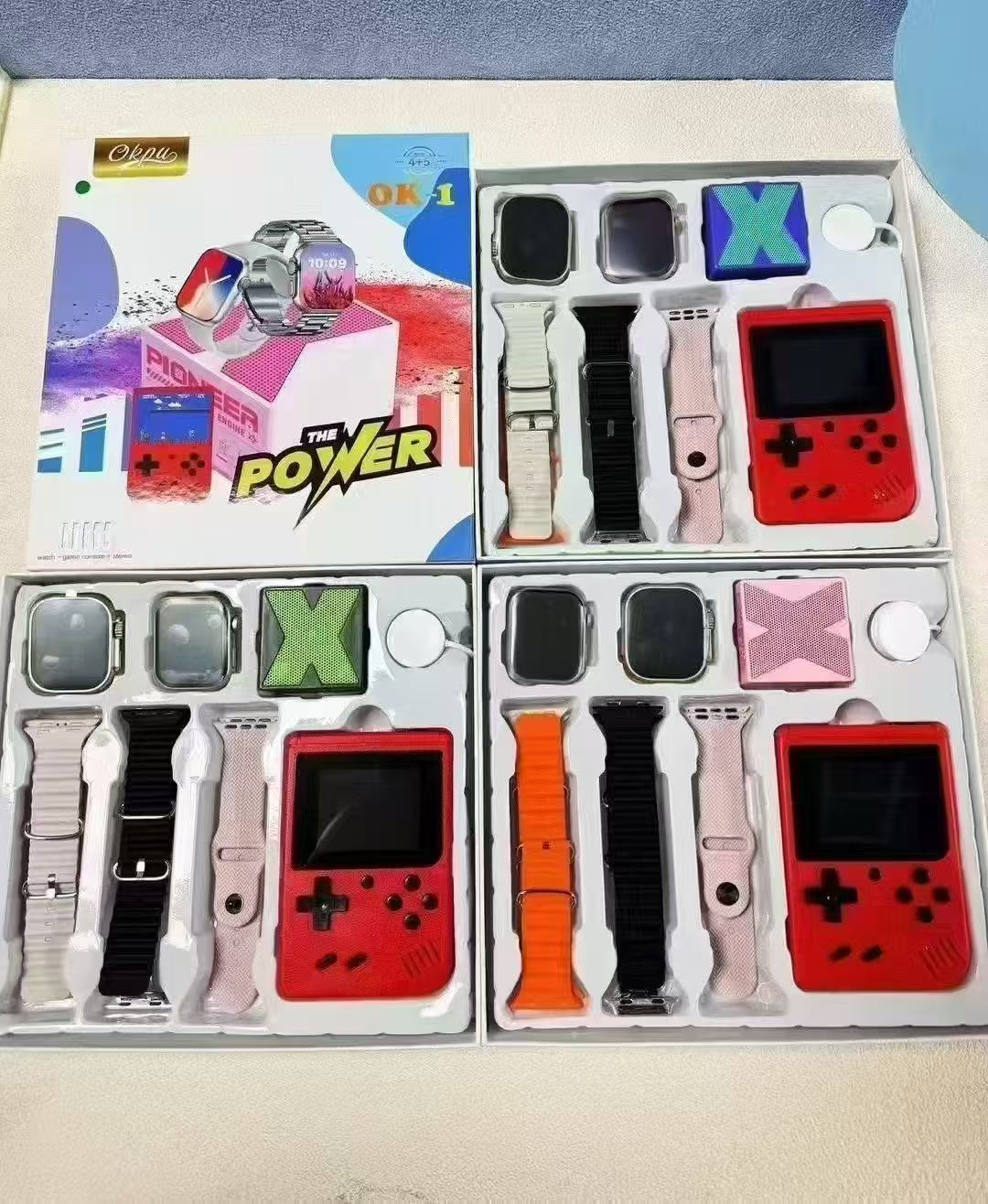 新款OK-1套盒智能手表ultra3手表watch 10游戏机组合音响工厂货源