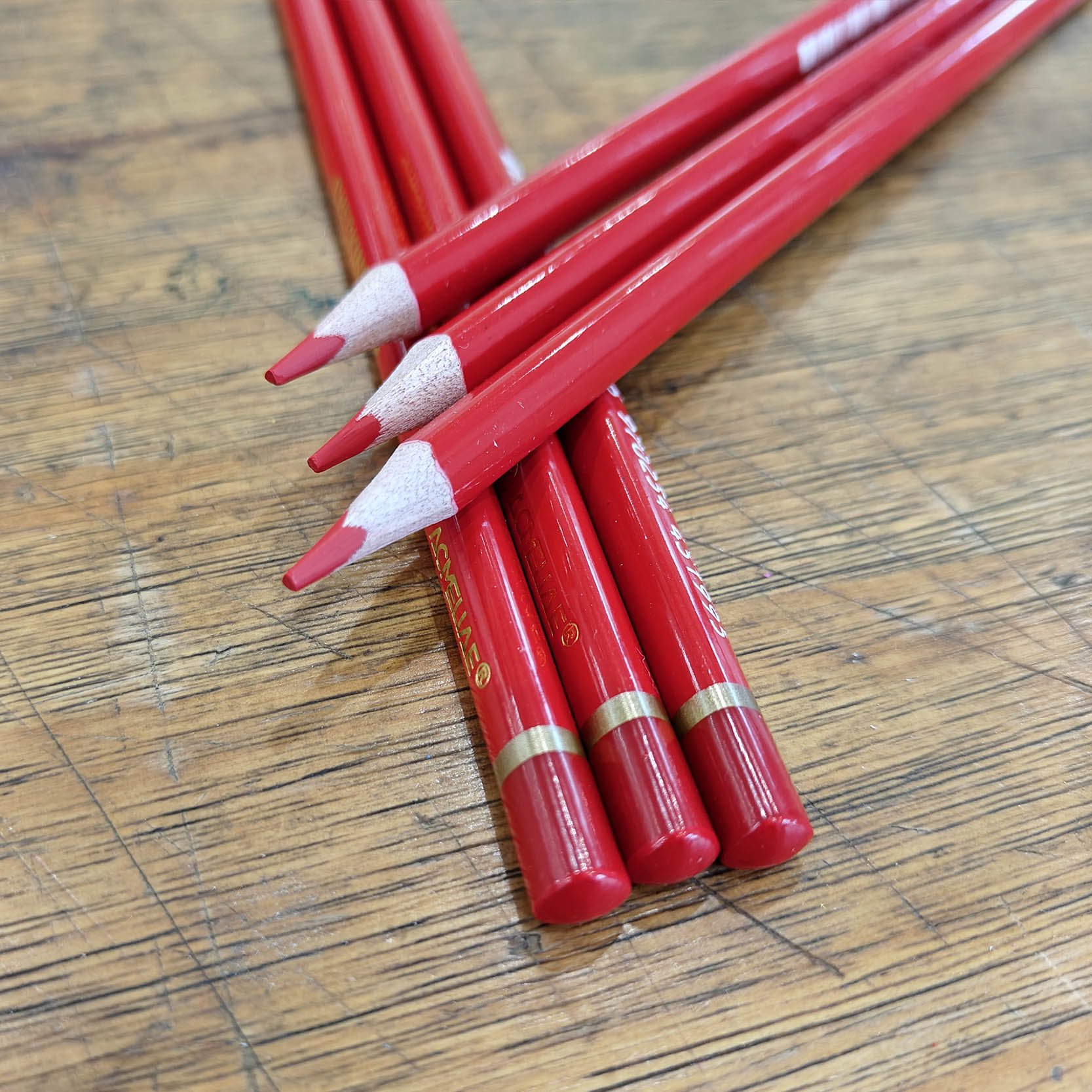 ACMELIAE CPR-06 6PCS Red Copy Pencil Checking Pencil Specification drawing