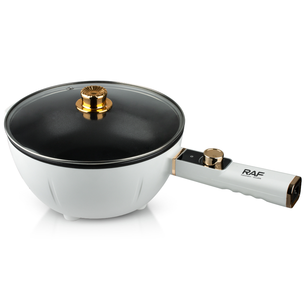 RAF European standard cross-border household plug-in electric stir-frying pan, integrated non-stick pan with steamer, multi-functional large-capacity electric stir-frying pan Item Picture