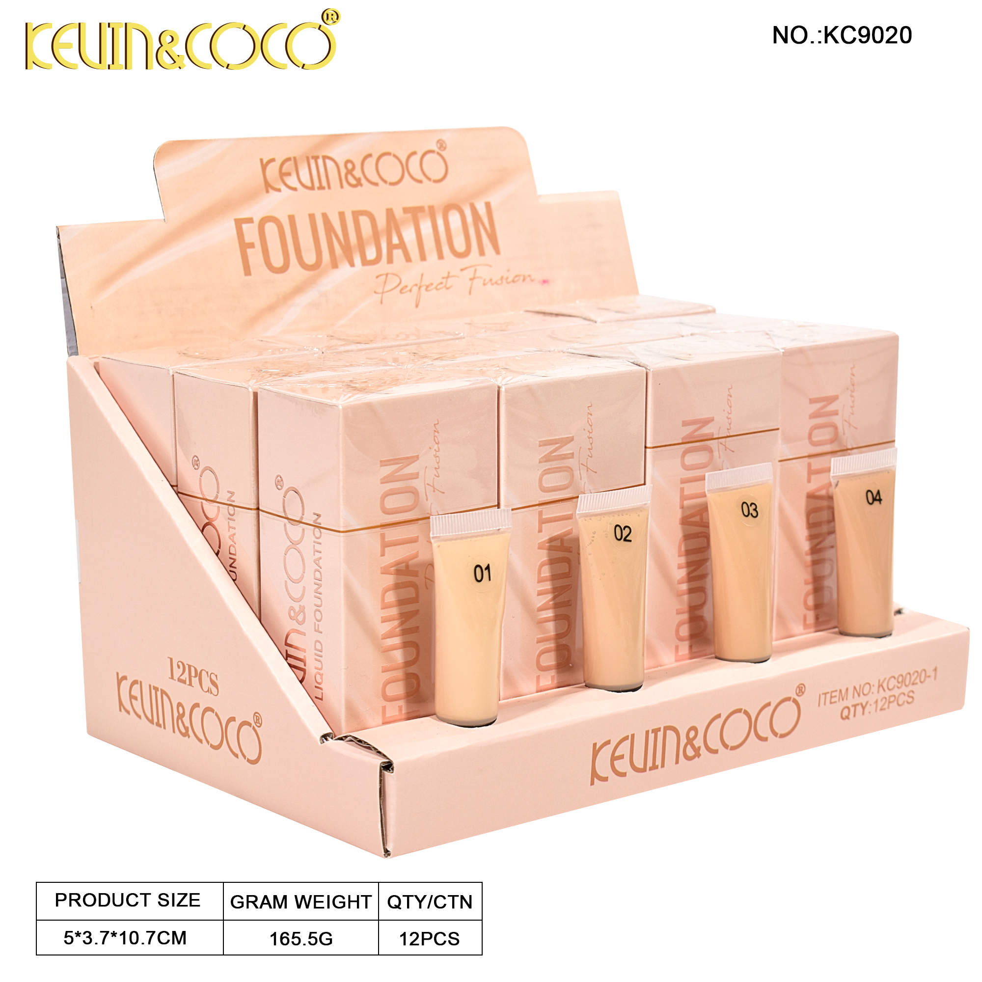 KEVIN&COCO Gilt foundation provides long-lasting concealer that doesn't smure and is suitable for dry and oily skin to control oil and maintain makeup