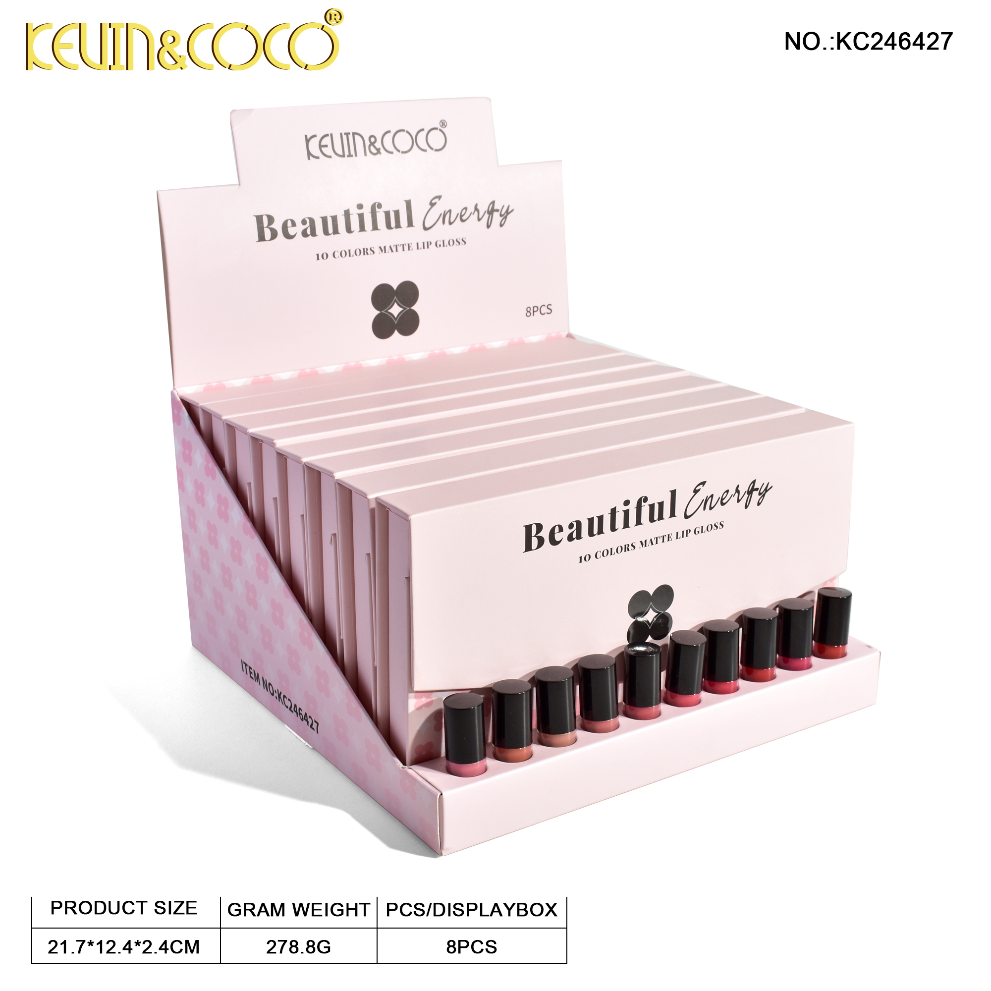 KEVIN&COCO Lip Gloss Set, Lip Oil Lipstick Makeup Long-lasting Moisturizing Lip Balm Cosmetics Product Lipgloss
