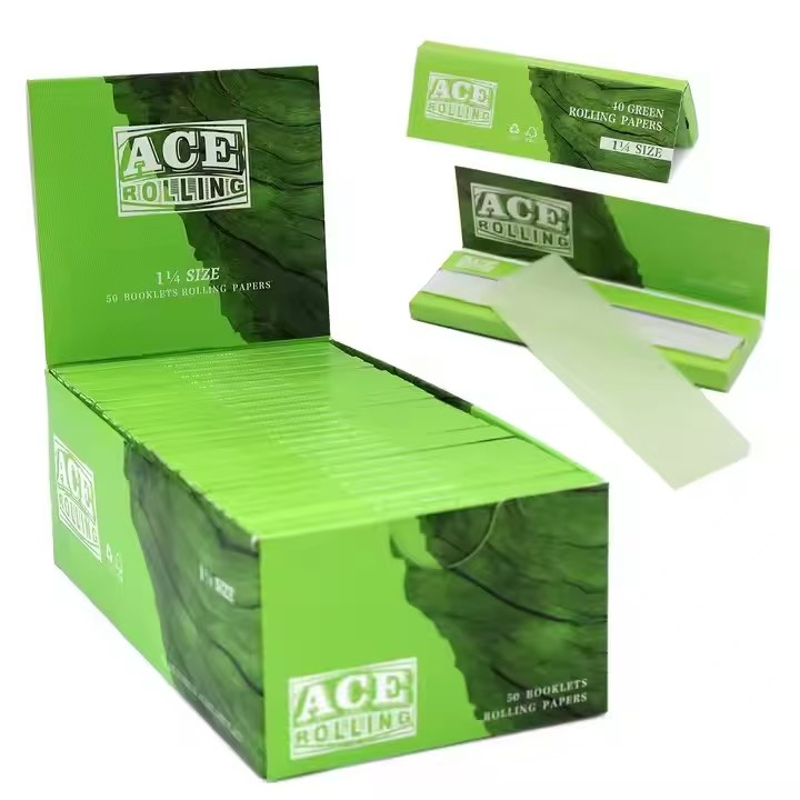 ACE rolling paper木浆卷纸天然阿拉伯胶手卷绿色喇叭手卷纸预卷纸