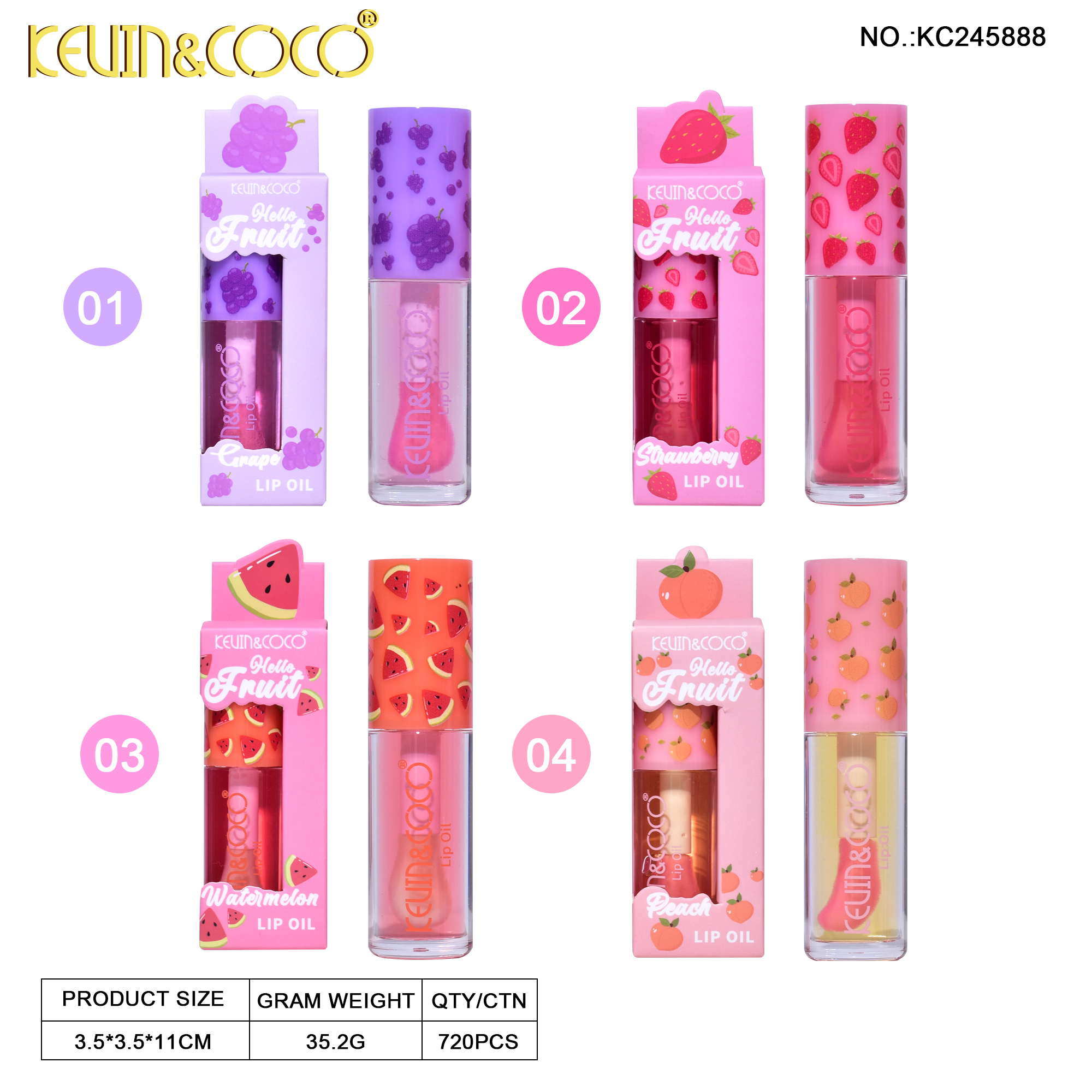 KEVIN&COCO Long-lasting Moisturizing Hydrating lip oil Lip Care Lip Oil Item Picture