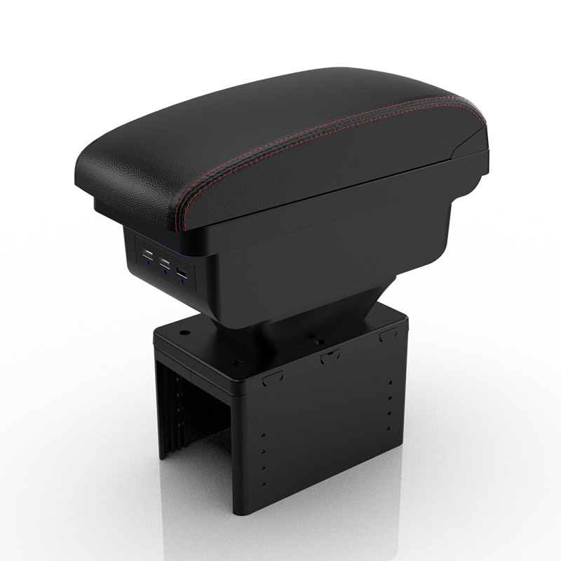 伟海胜汽车内饰用品通用型汽车专用扶手箱配件中央手扶箱卡式中央扶手箱配件内饰白底实物图