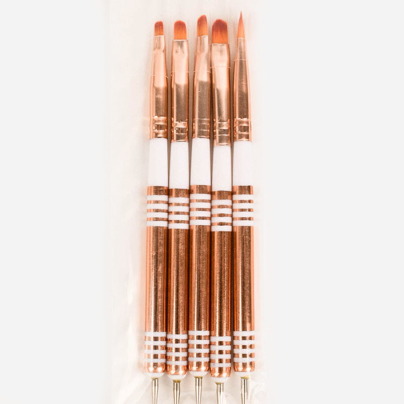 新款美甲工具ins3款功能点钻笔雕花拉线笔光疗笔扇笔袋装套装