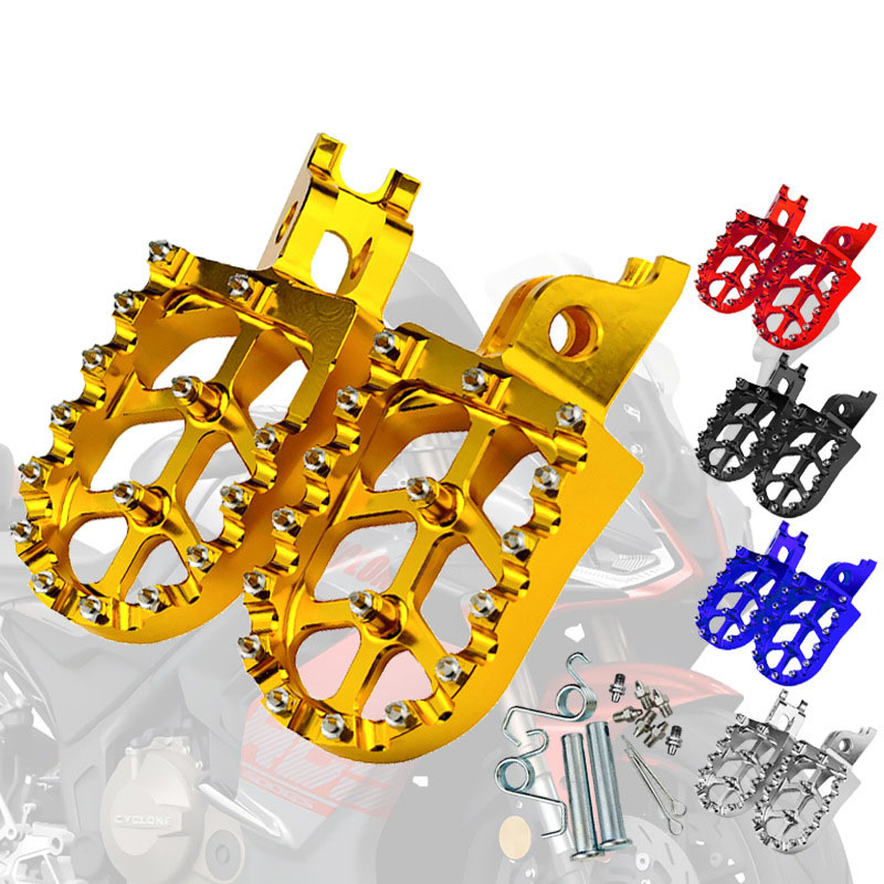 CNC aluminum alloy universal toothed footrests for motorcycles, available in multiple colors, wear-resistant, factory direct sales details Picture