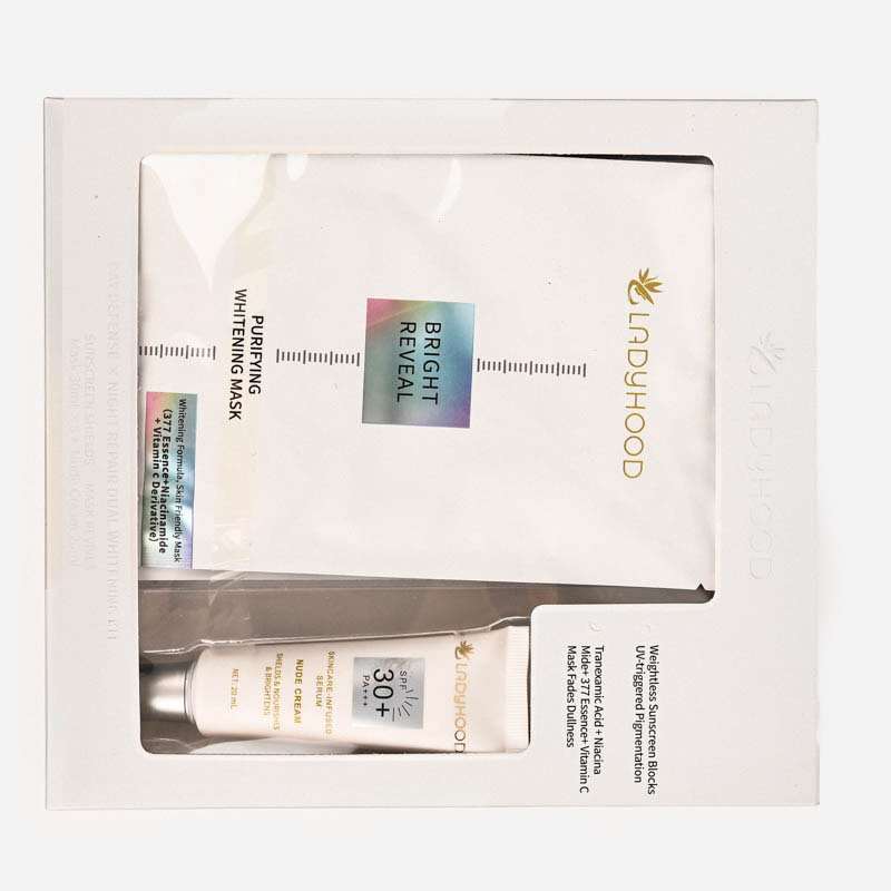 透亮美白面膜+防晒素颜霜套装 美白防晒