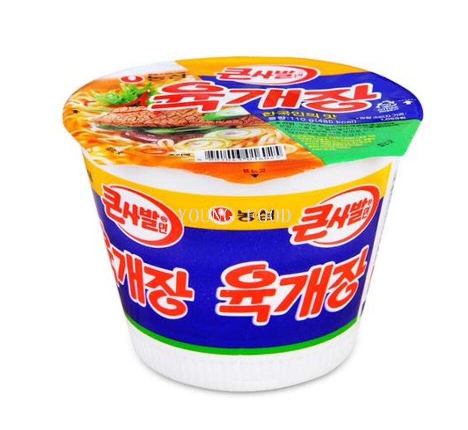 Free shipping and zero shipments! Korean imported snacks, fast food, instant noodles, Nongshim beef flavored large bowl noodles 110g, general merchandise figurines pic 2