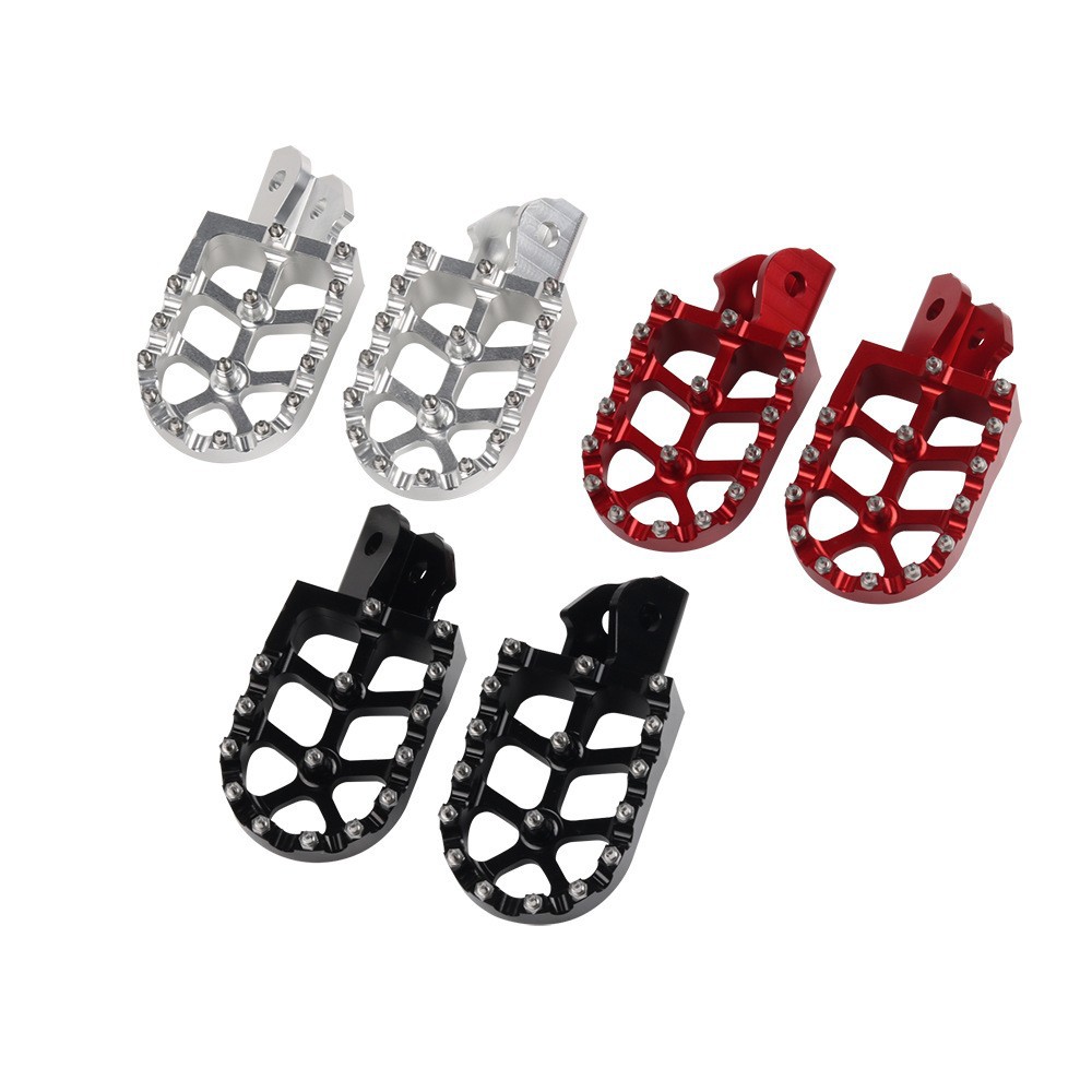 CNC aluminum alloy universal toothed footrests for motorcycles, available in multiple colors, wear-resistant, factory direct sales full figure