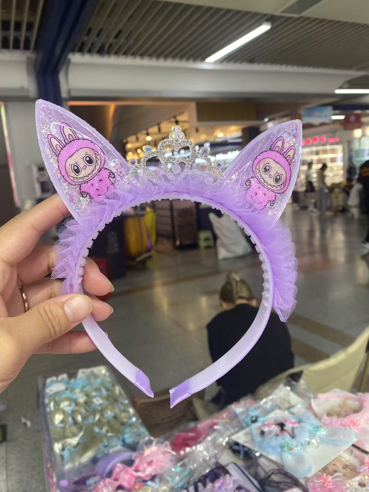 Korean-style women's spliced hair bands, children's colorful plastic headwear, hair clips, headwear, women's hair bands, girls' hair bands, fashionable and versatile Item Picture