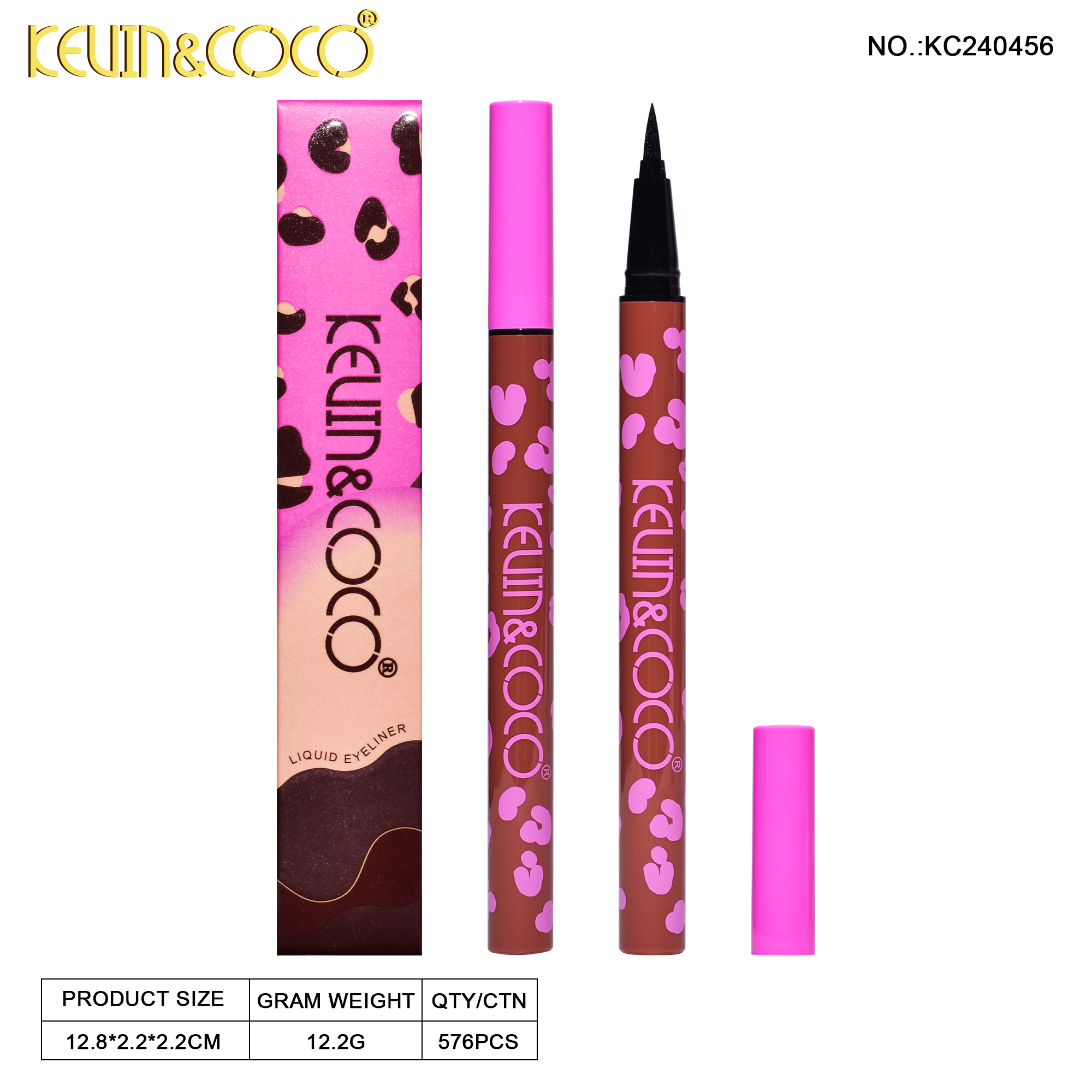 KEVIN&COCO's ultra-fine black eyeliner is long-lasting and does not smudge the natural eye makeup Eyeliner Item Picture