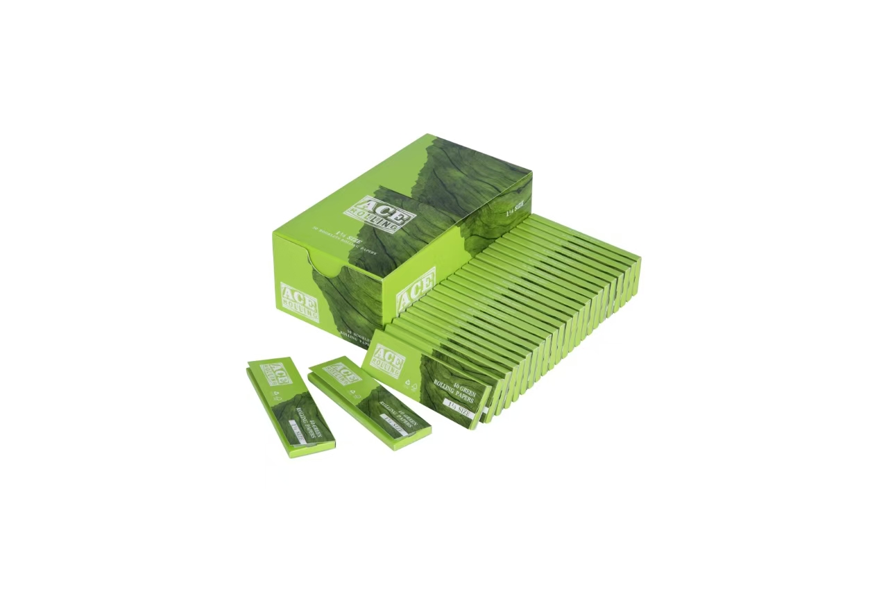 ACE rolling paper木浆卷纸天然阿拉伯胶手卷绿色喇叭手卷纸预卷纸详情图8