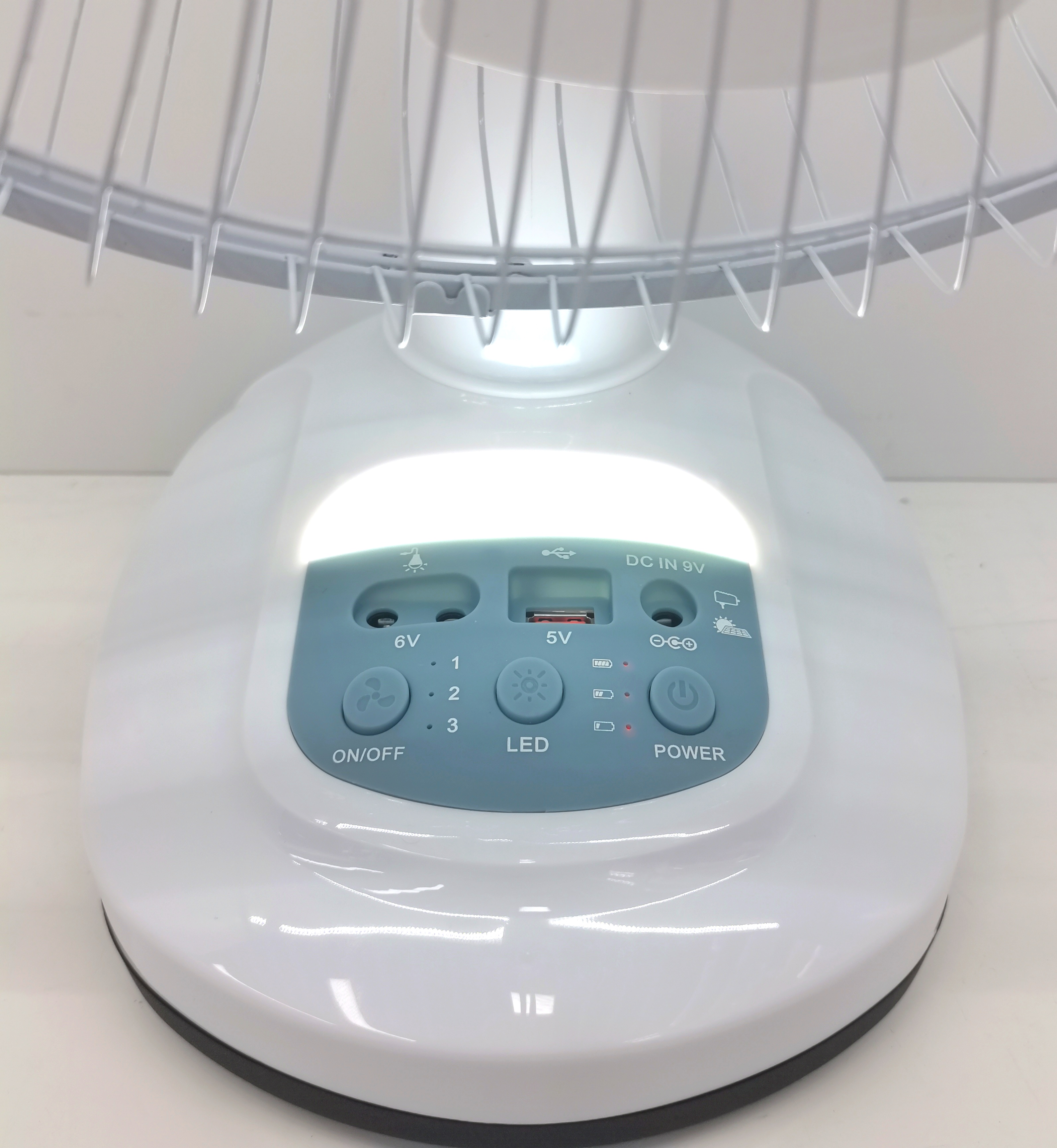 YOBOLIFE LM-812 太阳能风扇 家用电风扇 内置电池 应急风扇 非洲南美市场外贸热销风扇细节图