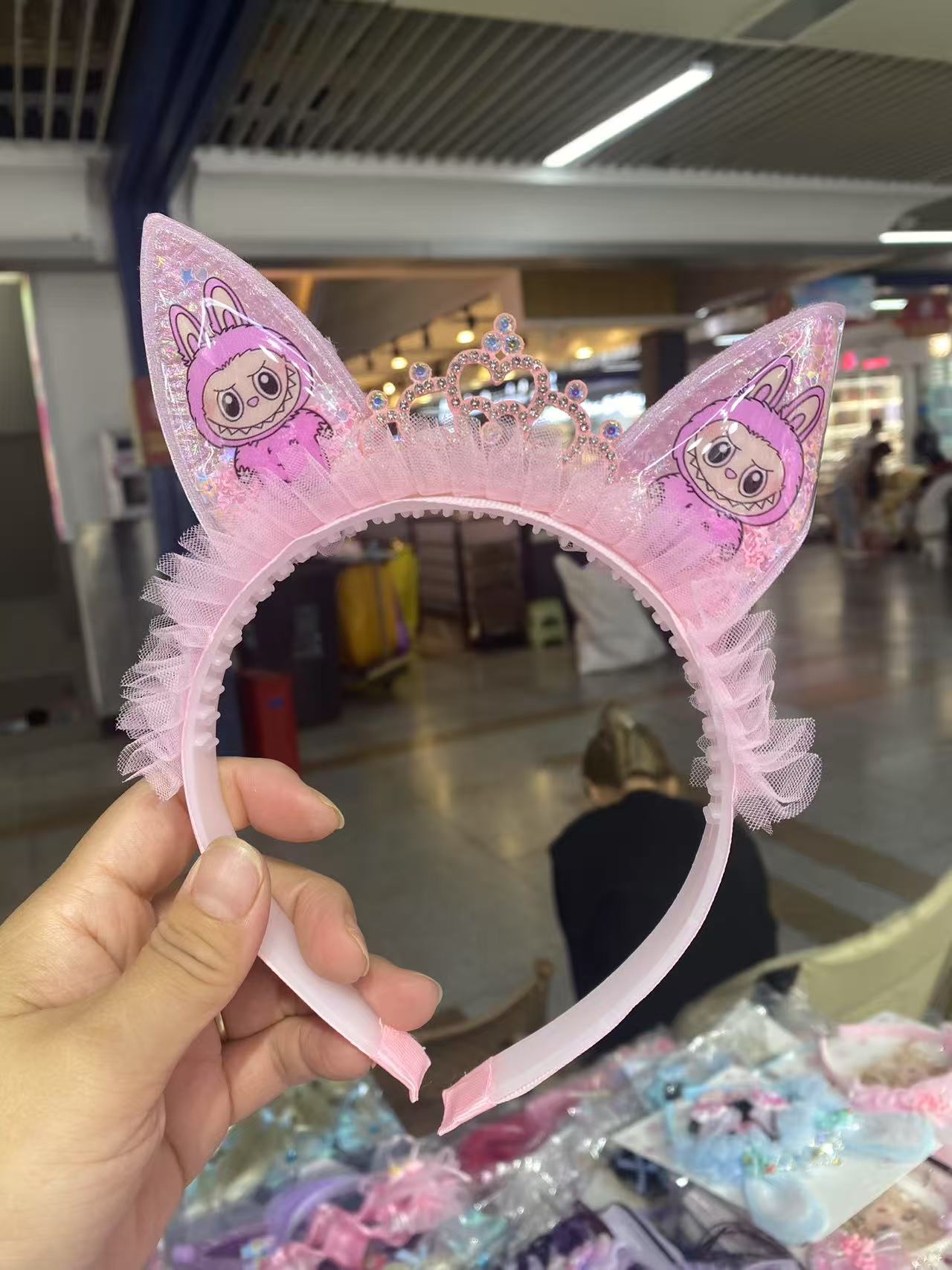 Korean-style women's spliced hair bands, children's colorful plastic headwear, hair clips, headwear, women's hair bands, girls' hair bands, fashionable and versatile Specification image