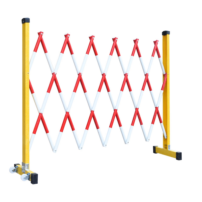 FRP movable construction folding fence, workshop area isolation fence, guardrail, insulated tube telescopic fence