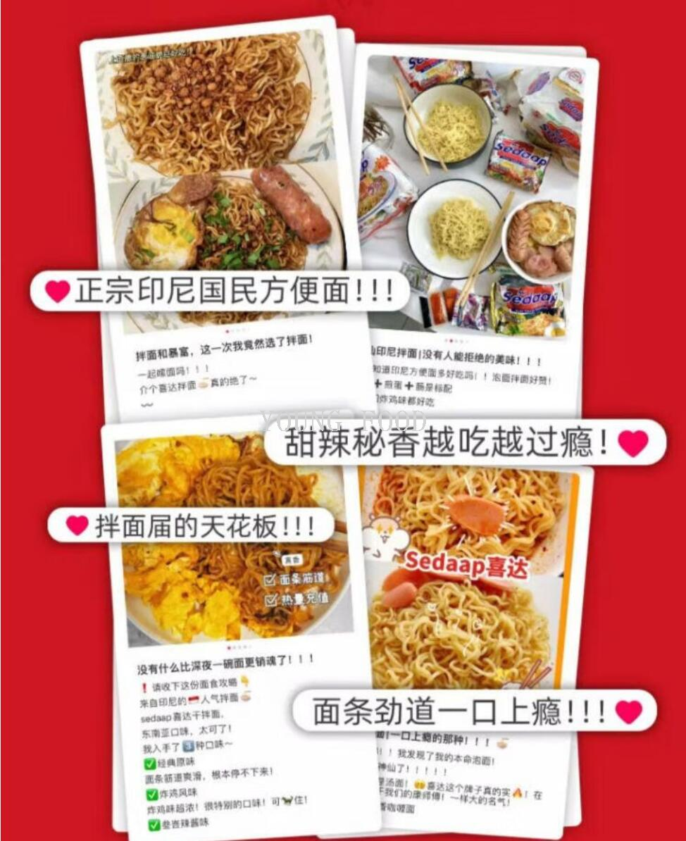 Free shipping for wholesale! Indonesian imported snack Huiyingxida - Indonesian mixed Noodles Classic Flavor Instant Noodles 90g×5 pic 18