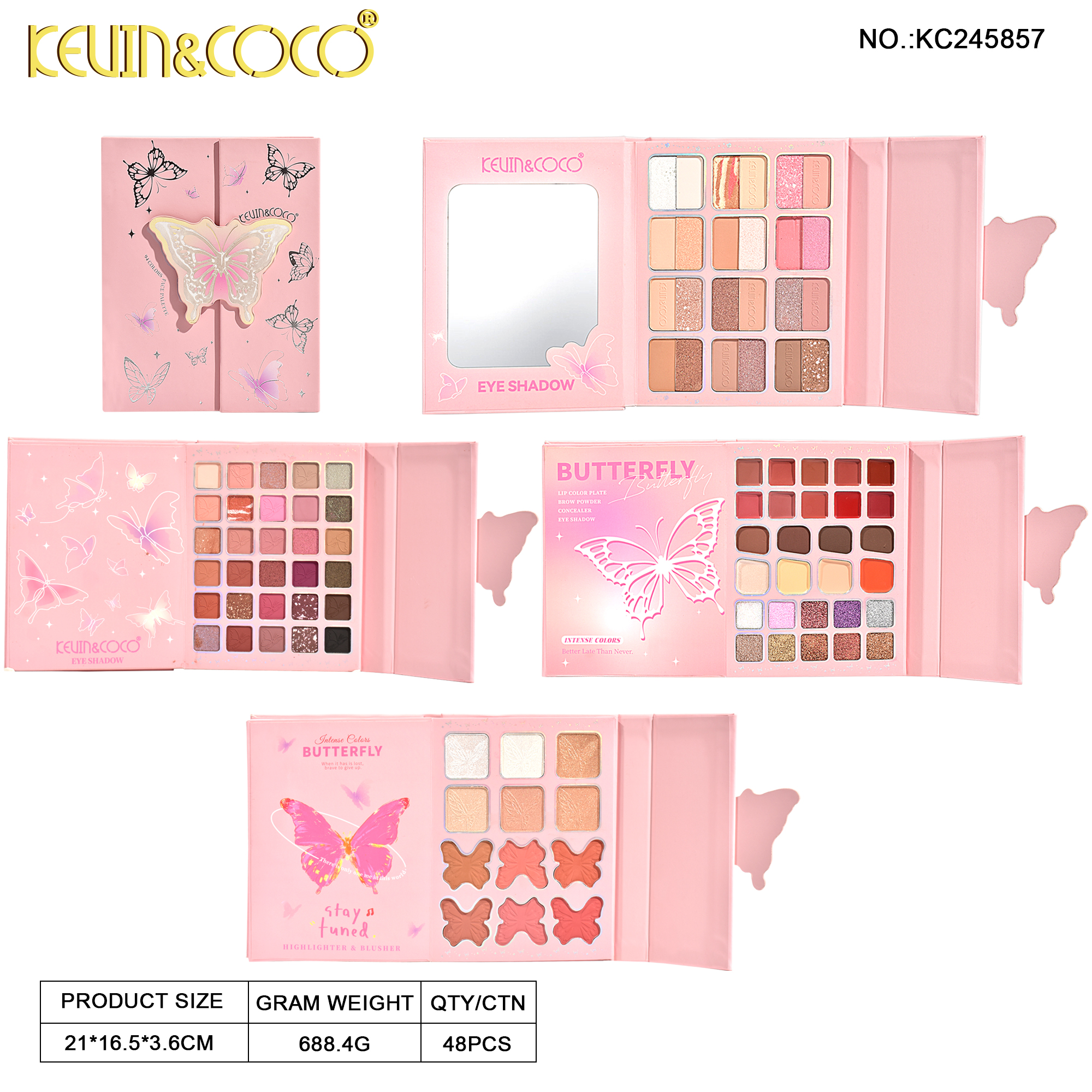 KEVIN&COCO's new flip book eyeshadow palette cosmetics, Makeup, eyeshadow palette makeup Specification image
