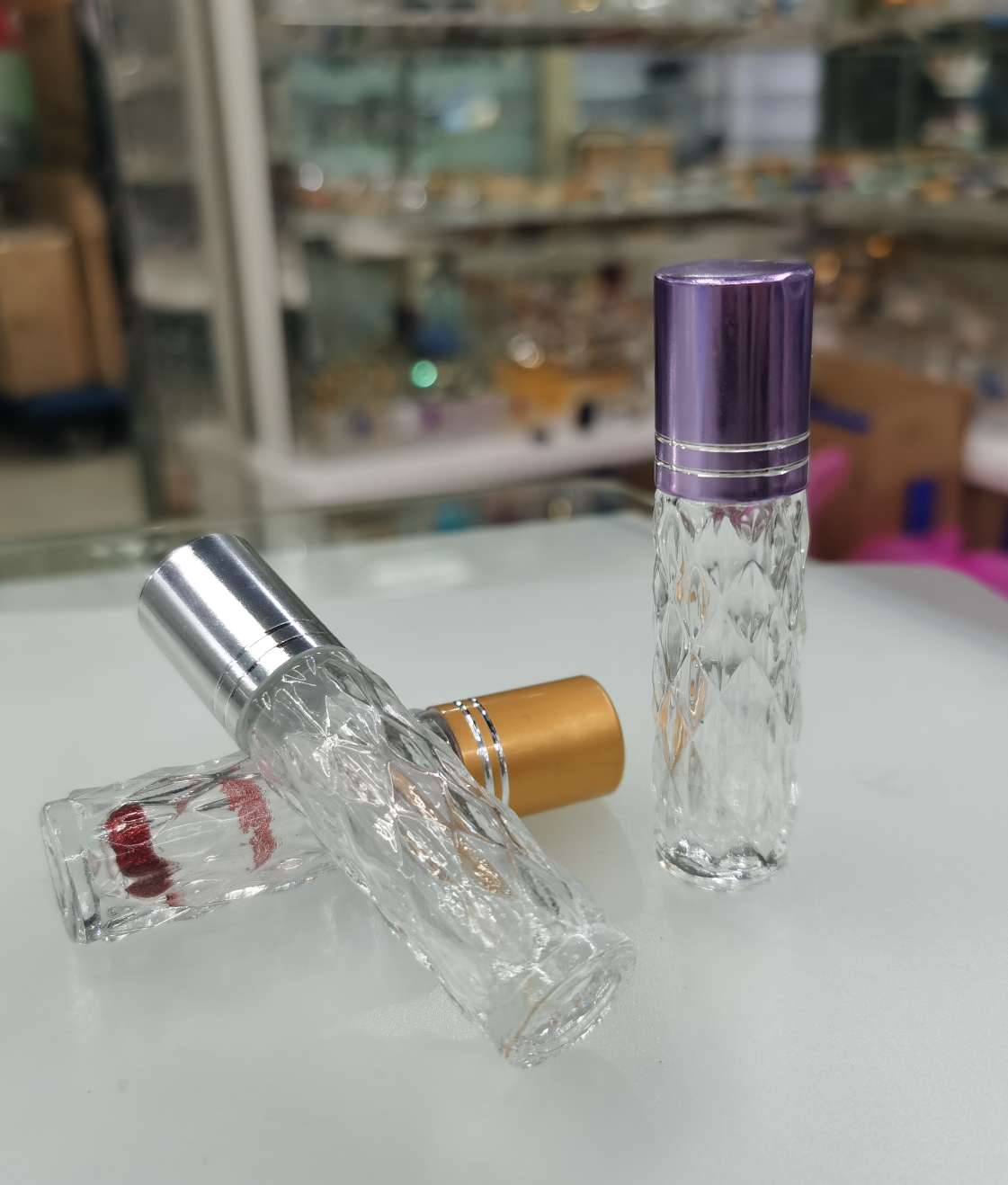 厚德玻璃 6毫升棱形直圆走珠玻璃瓶 精油瓶 香水瓶.产品图